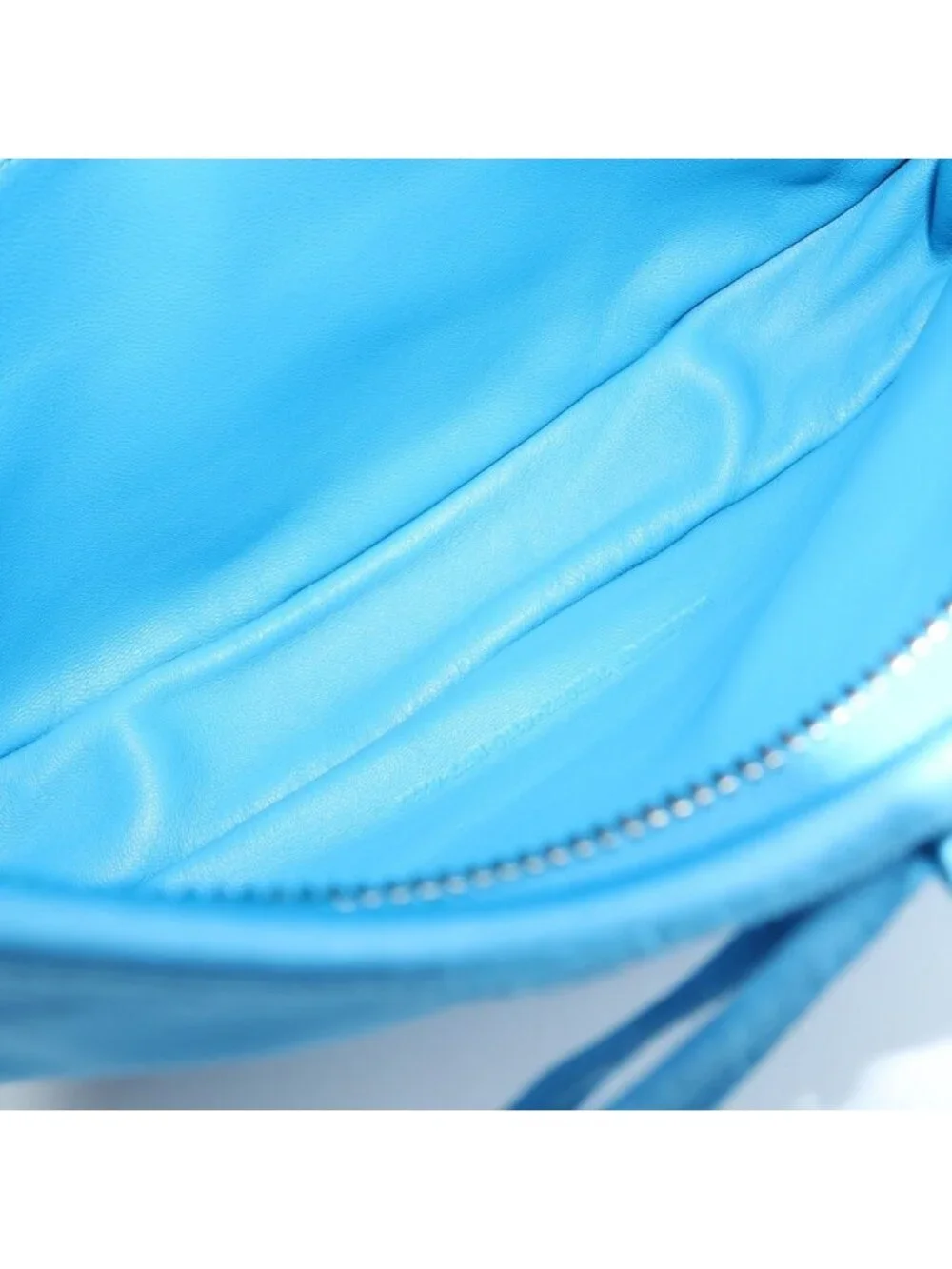Balenciaga Leopolda SM Satin Shoulder Bag Blue
